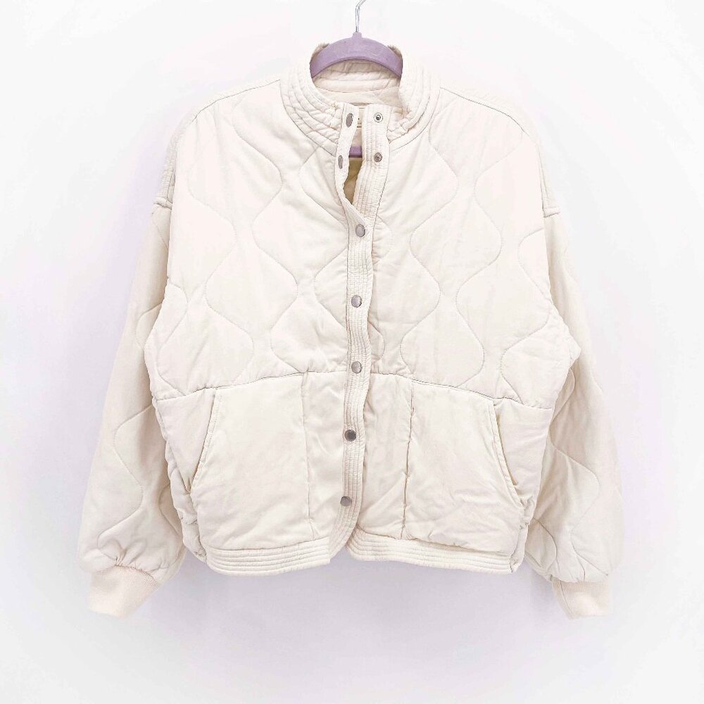 Blank NYC Cream Quilted Jacket